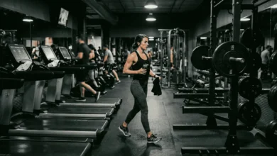 "Does cardio kill gains — gym photo showing transition from treadmill cardio session to barbell squat rack for resistance training"