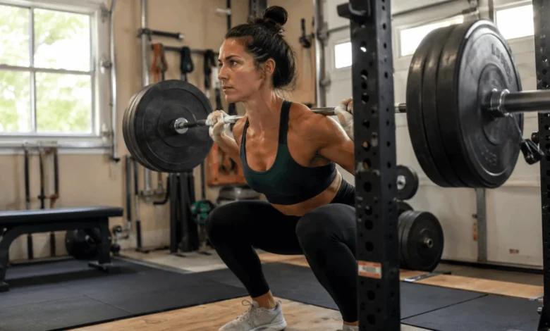 List of compound exercises performed with a barbell in a home gym