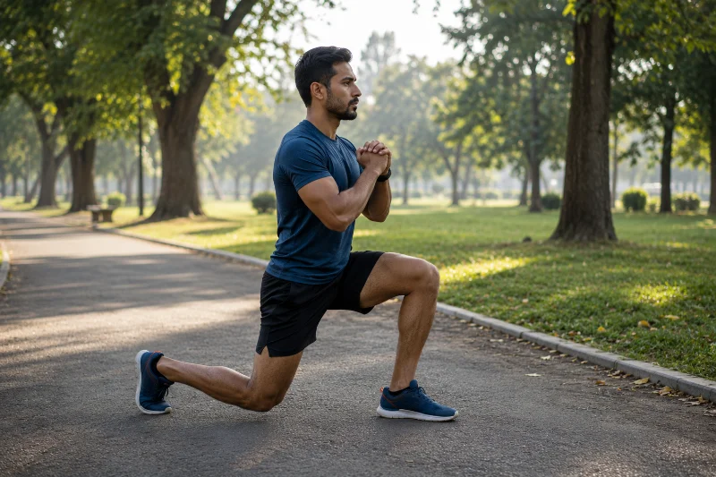 lunge exercise working major muscle groups of the body