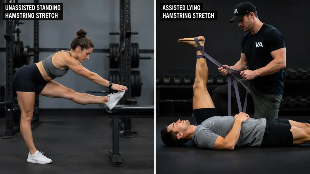 Comparison of active and passive static stretching techniques side by side